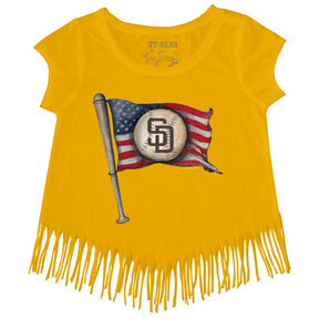 San Diego Padres Baseball Flag Fringe Tee