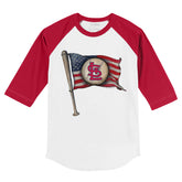 St. Louis Cardinals Baseball Flag 3/4 Red Sleeve Raglan