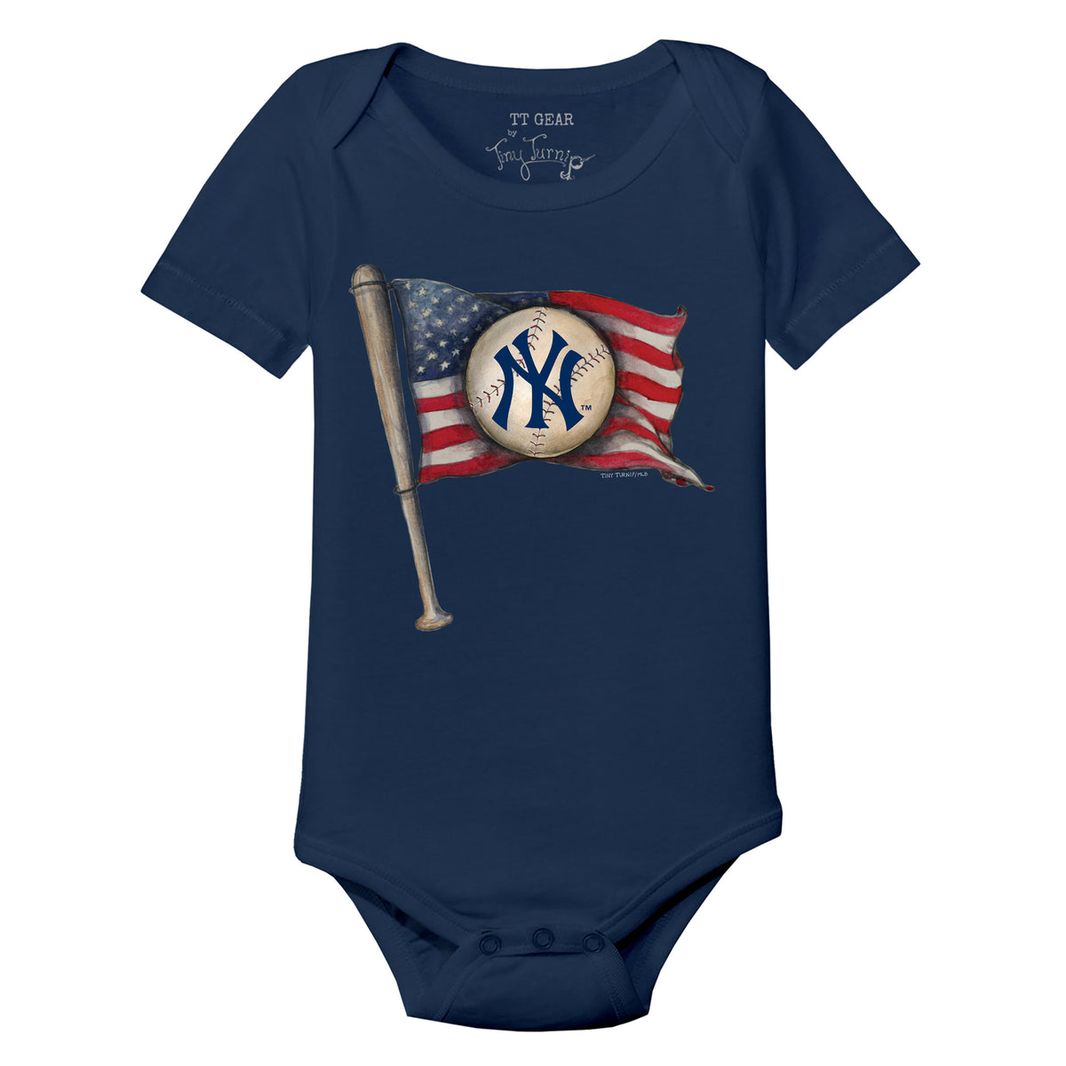 New York Yankees Baseball Flag Short Sleeve Snapper
