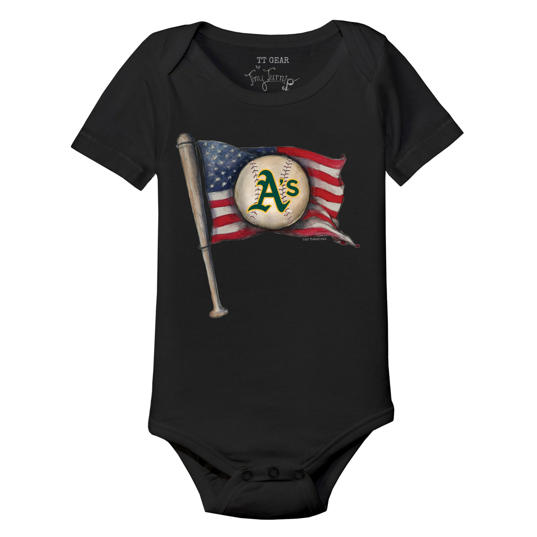 Oakland Athletics Baseball Flag Short Sleeve Snapper