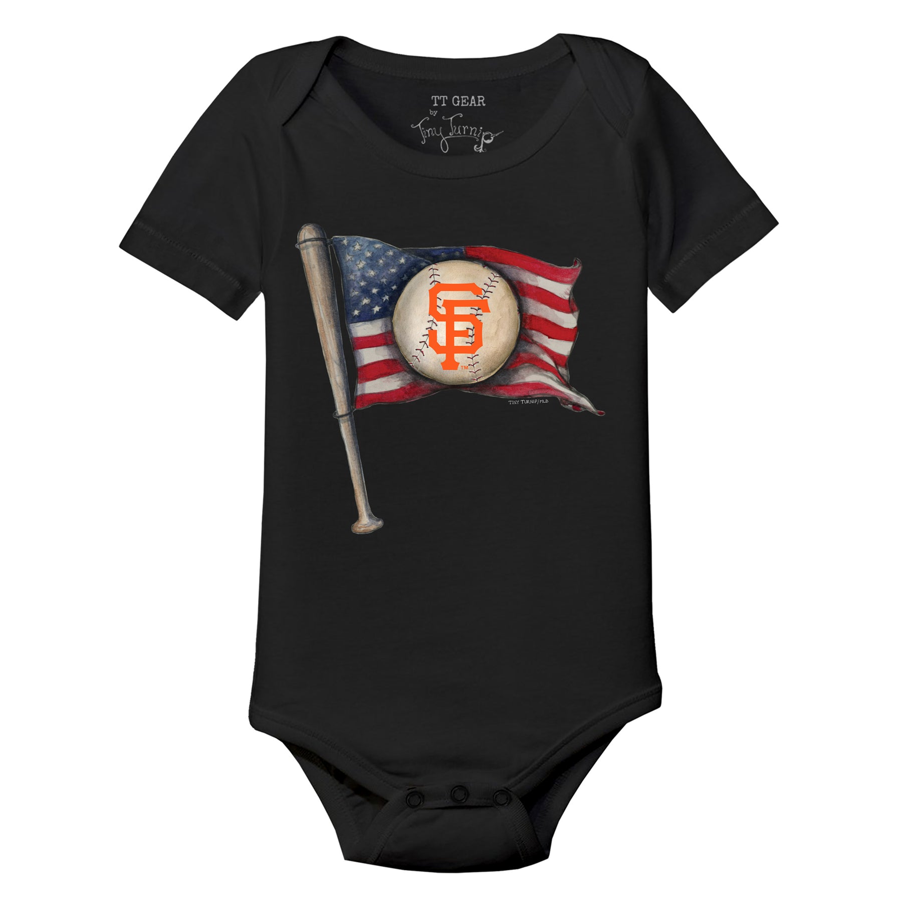 San Francisco Giants Baseball Flag Short Sleeve Snapper