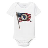Tampa Bay Rays Baseball Flag Short Sleeve Snapper - Tiny Turnip