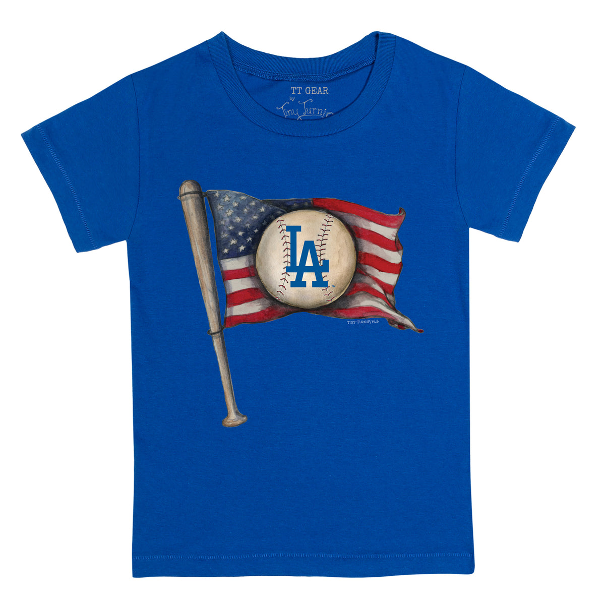 Los Angeles Dodgers Baseball Flag Tee Shirt
