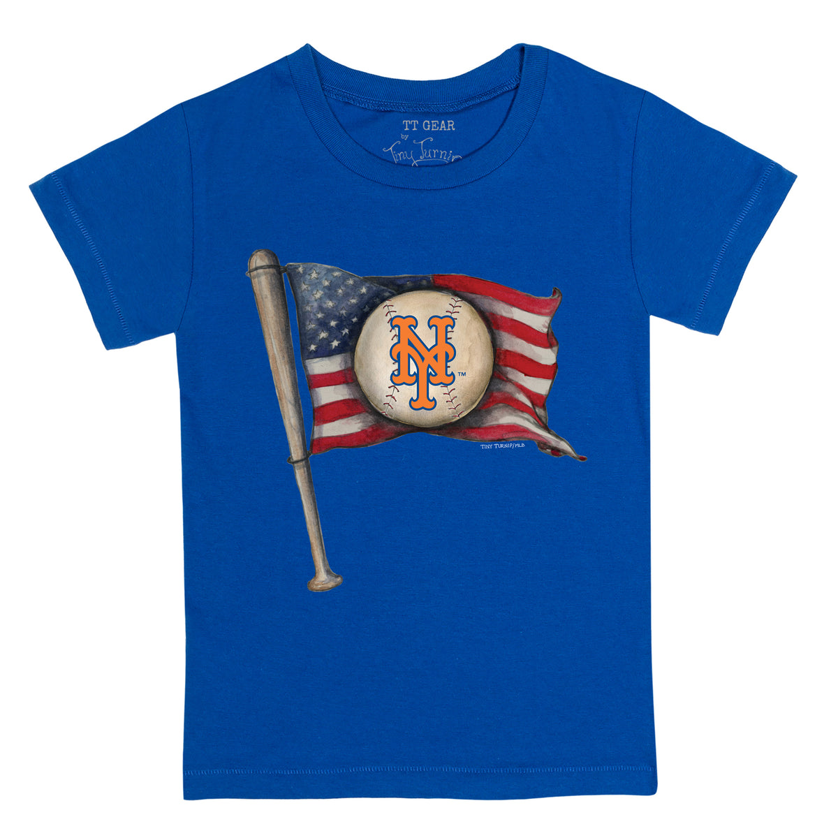 New York Mets Baseball Flag Tee Shirt