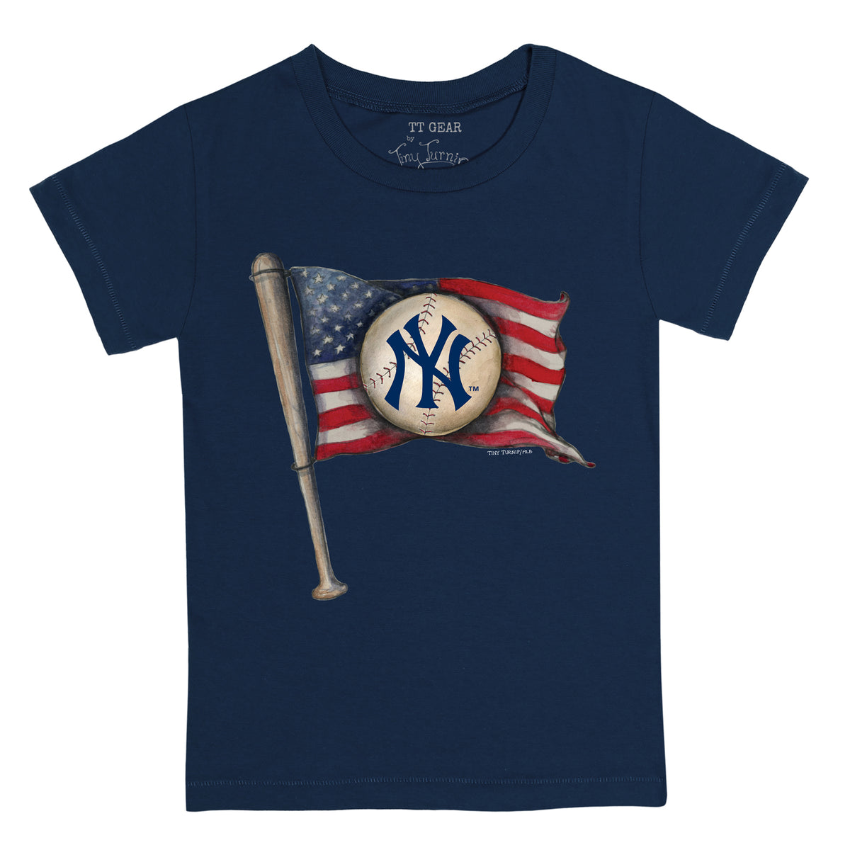 New York Yankees Baseball Flag Kid's Tee Shirt– Tiny Turnip