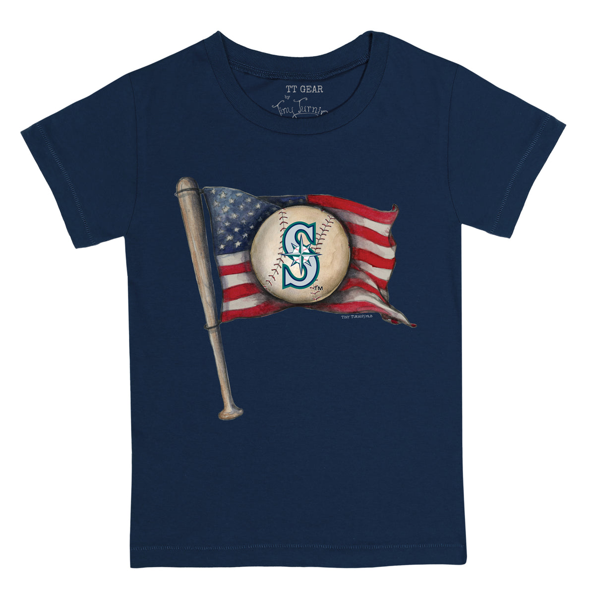 Seattle Mariners Baseball Flag Tee Shirt