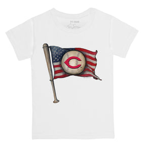 Cincinnati Reds Baseball Flag Tee Shirt