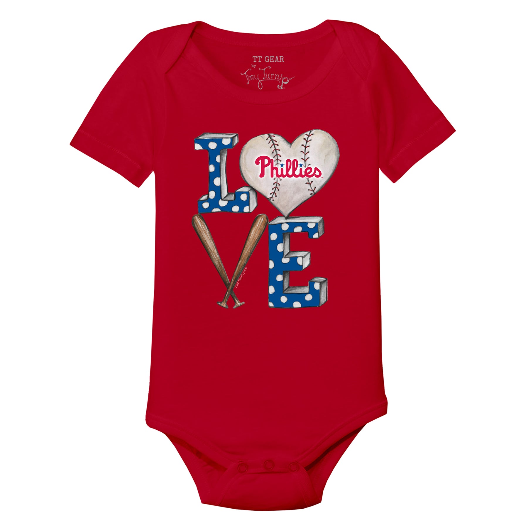 Philadelphia Phillies Baseball LOVE Short Sleeve Snapper