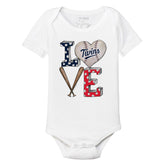 Minnesota Twins Baseball LOVE Short Sleeve Snapper - Tiny Turnip