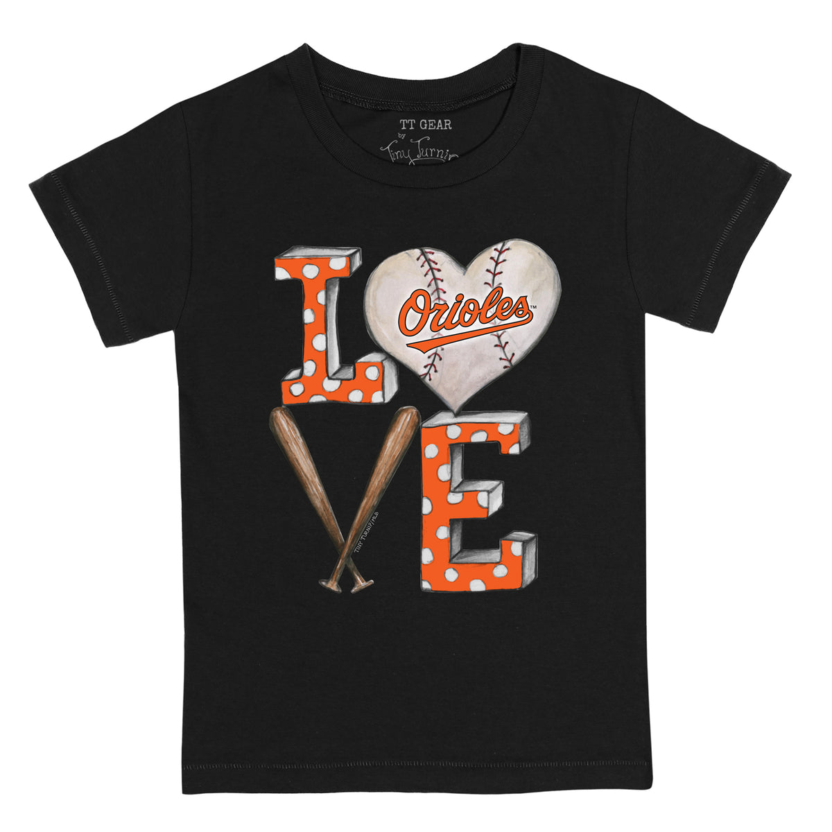 Baltimore Orioles Baseball LOVE Tee Shirt