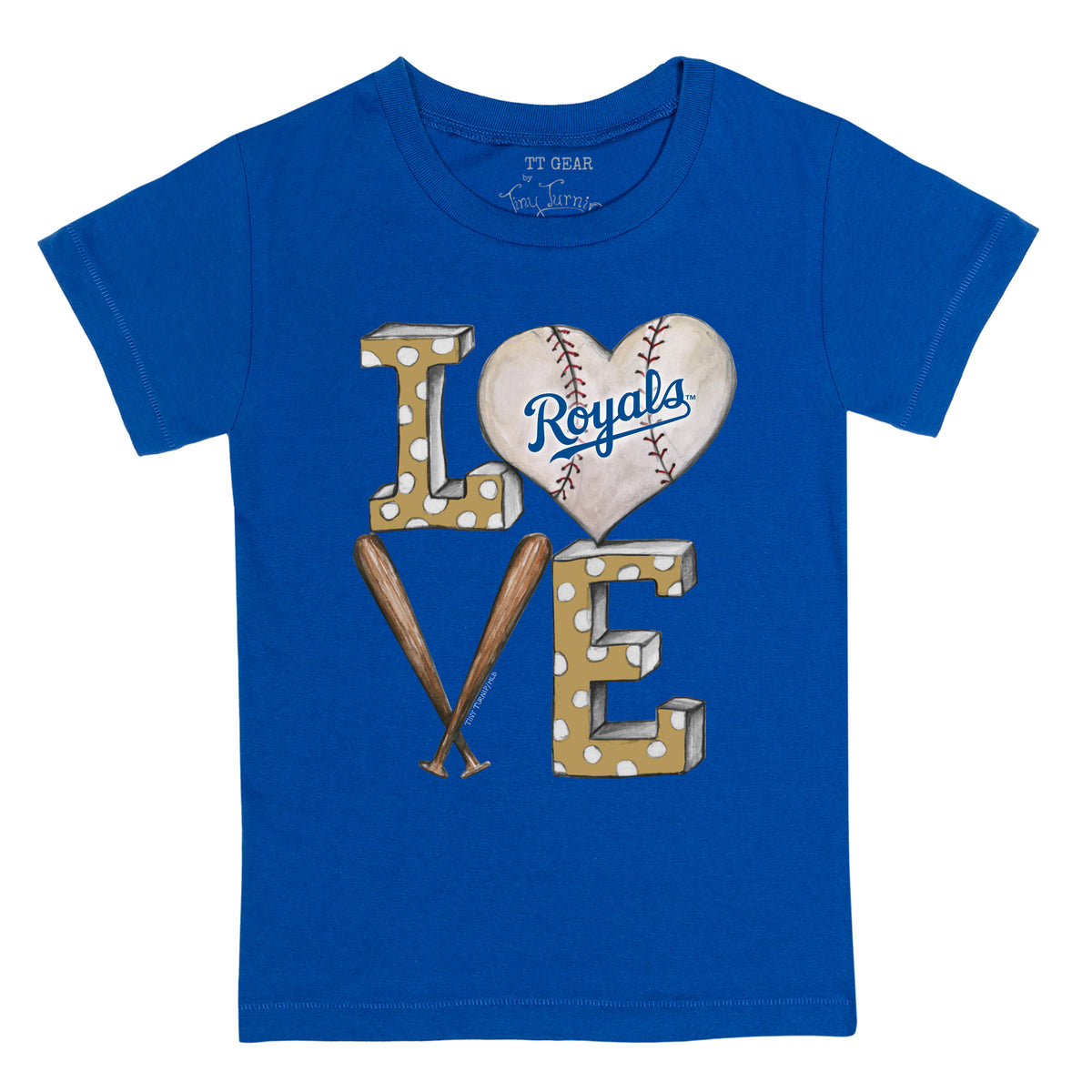 Kansas City Royals Baseball Love Tee Shirt 6M / Royal Blue