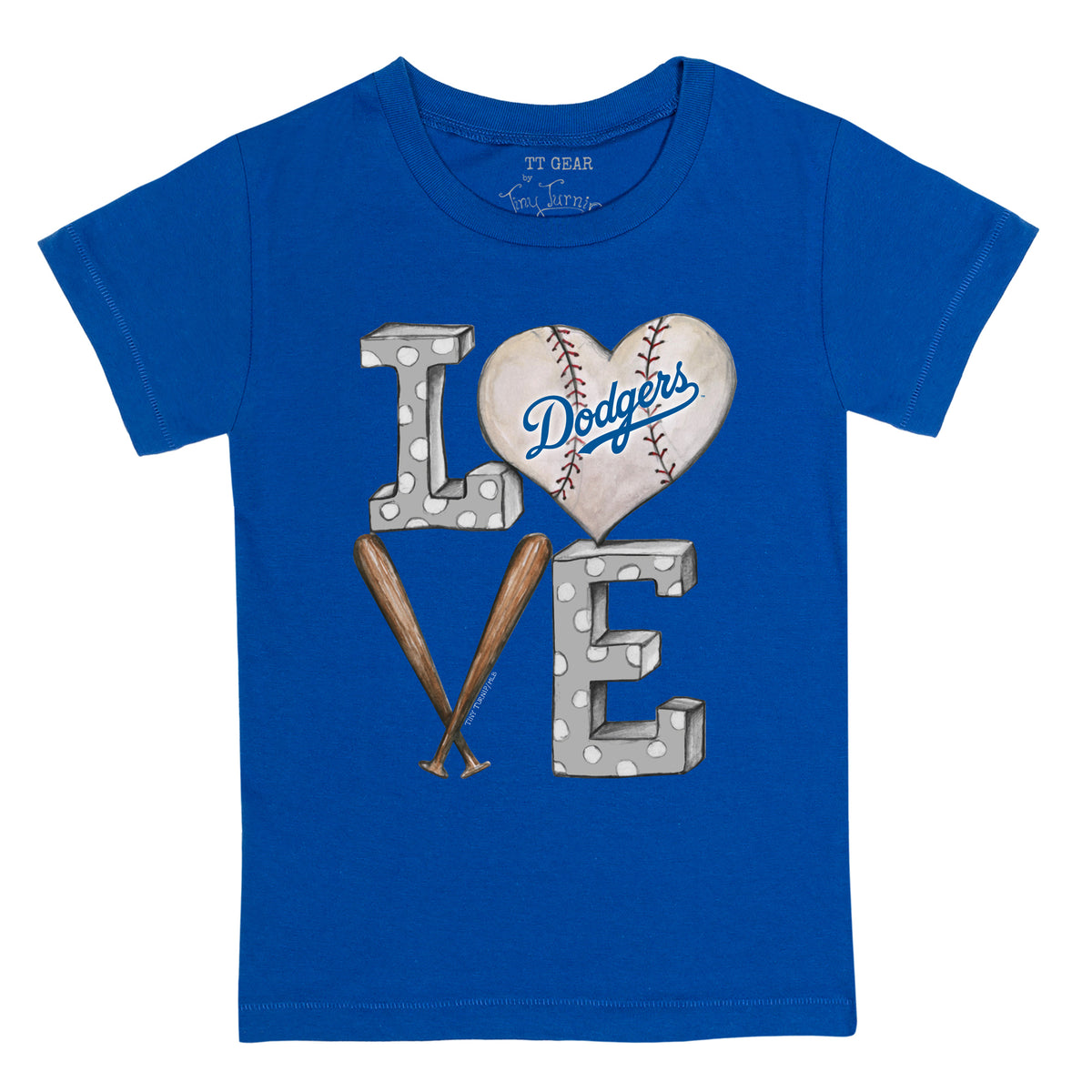 Los Angeles Dodgers Baseball LOVE Tee Shirt– Tiny Turnip