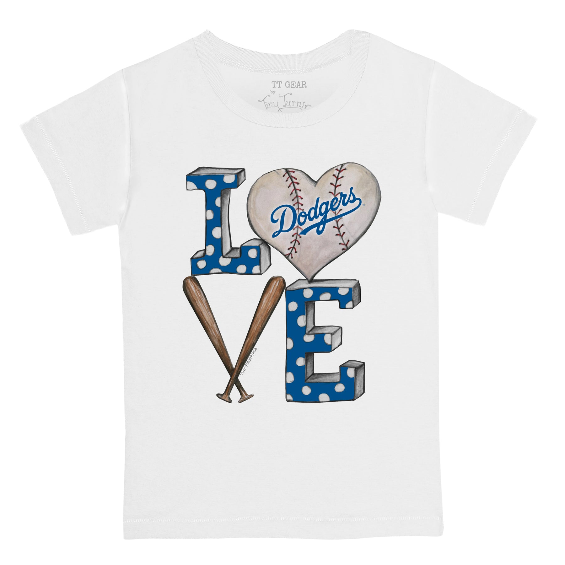 Los Angeles Dodgers Baseball LOVE Tee Shirt