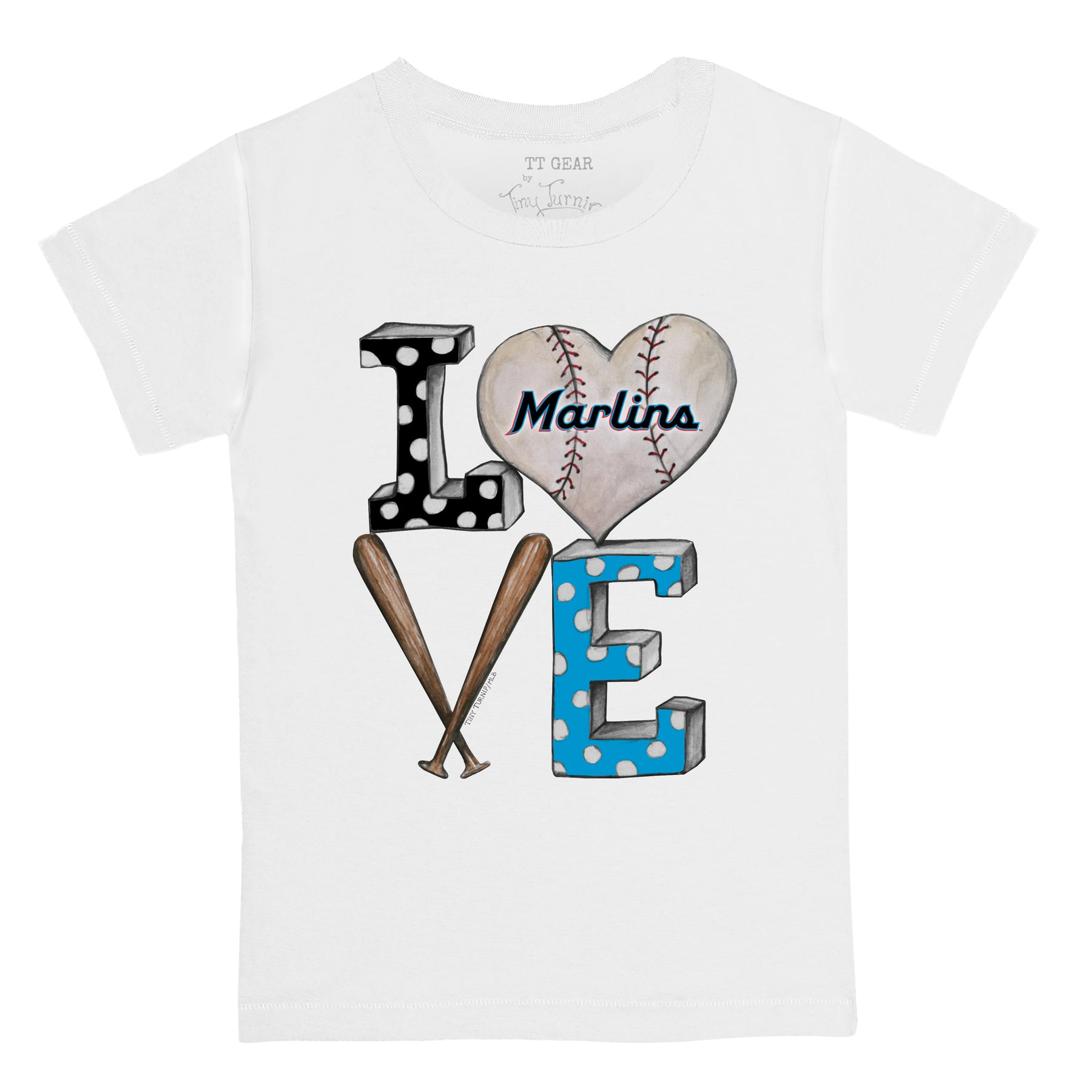 Miami Marlins Baseball LOVE Tee Shirt
