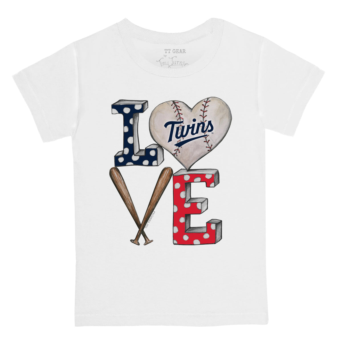Minnesota Twins Baseball LOVE Tee Shirt