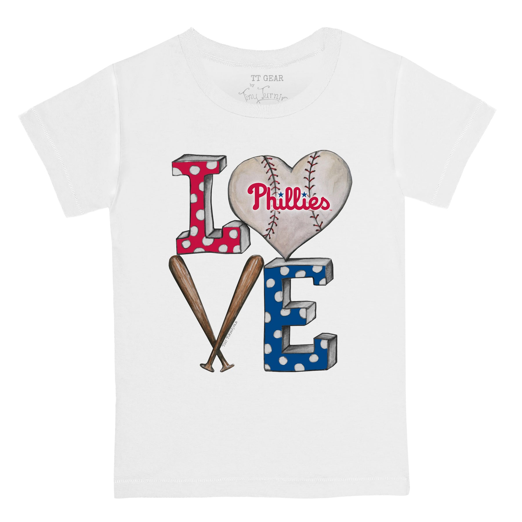 Philadelphia Phillies Tiny Turnip Women's Mom T-Shirt - White