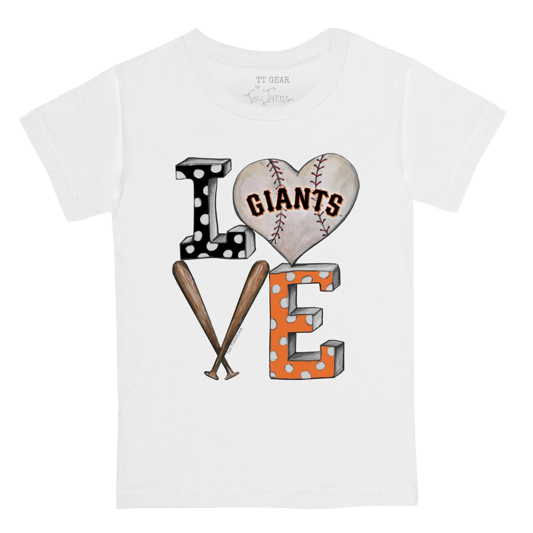 San Francisco Giants Baseball Love Tee Shirt Youth XL (12-14) / White