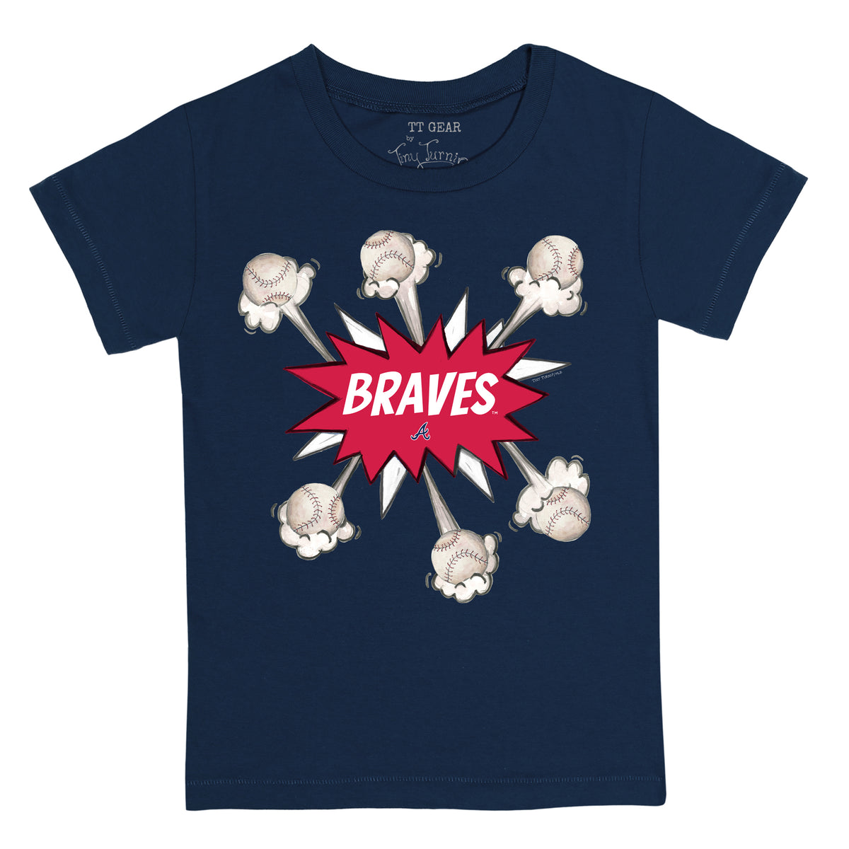 Atlanta Braves Baseball Pow Tee Shirt