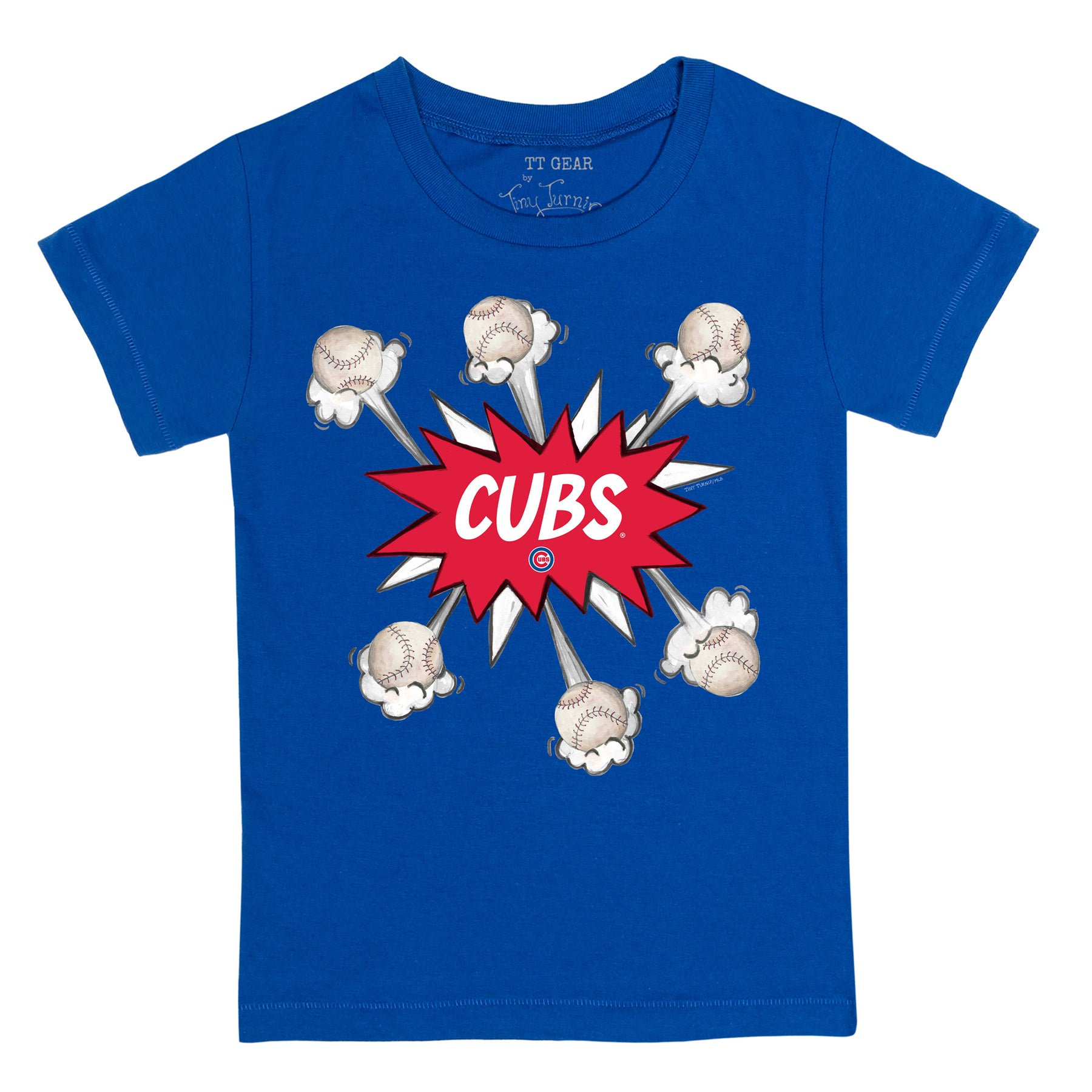 Chicago Cubs Tiny Turnip Infant Baseball Pow T-Shirt - White
