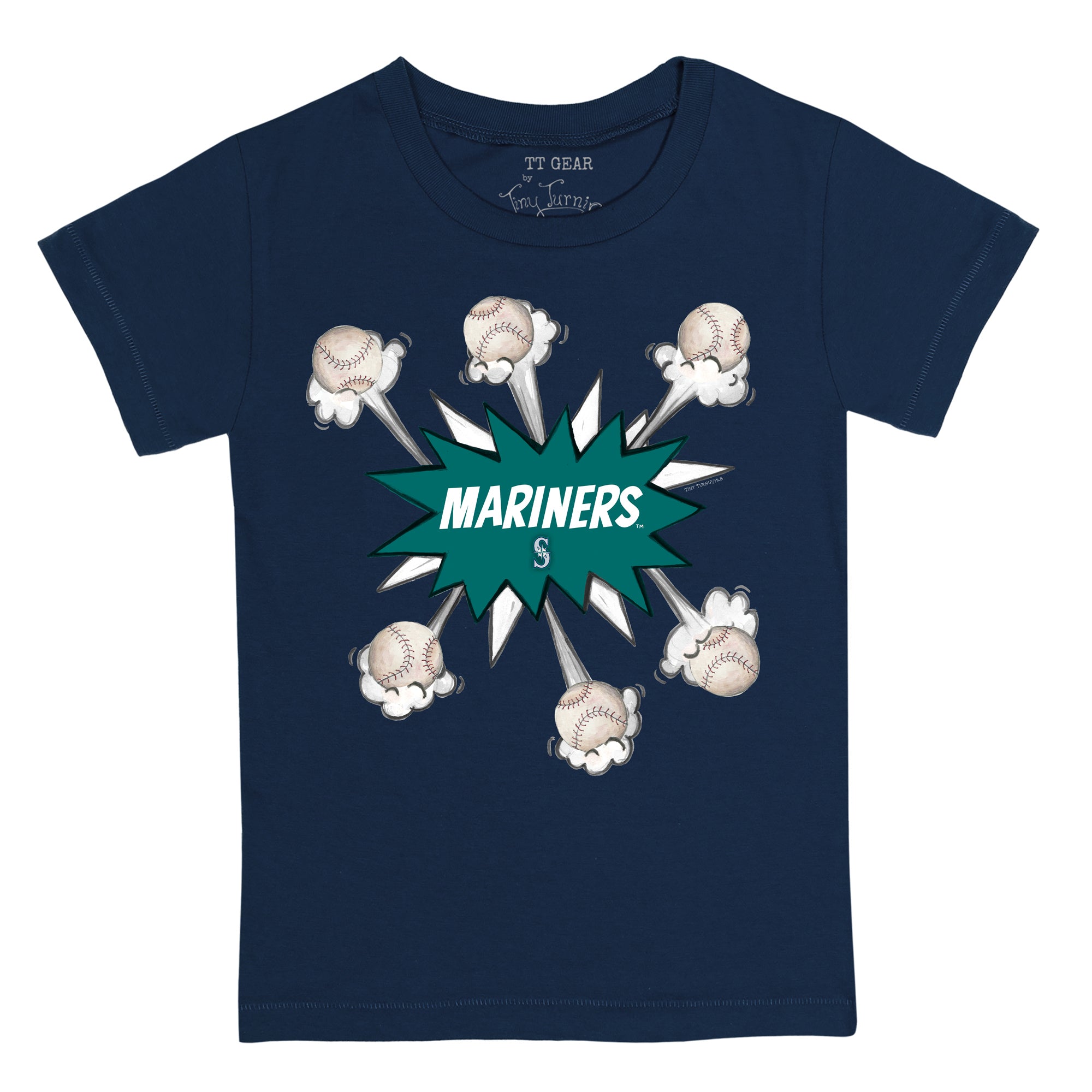 Lids Seattle Mariners Tiny Turnip Women's Babes 3/4-Sleeve Raglan T-Shirt -  White/Black