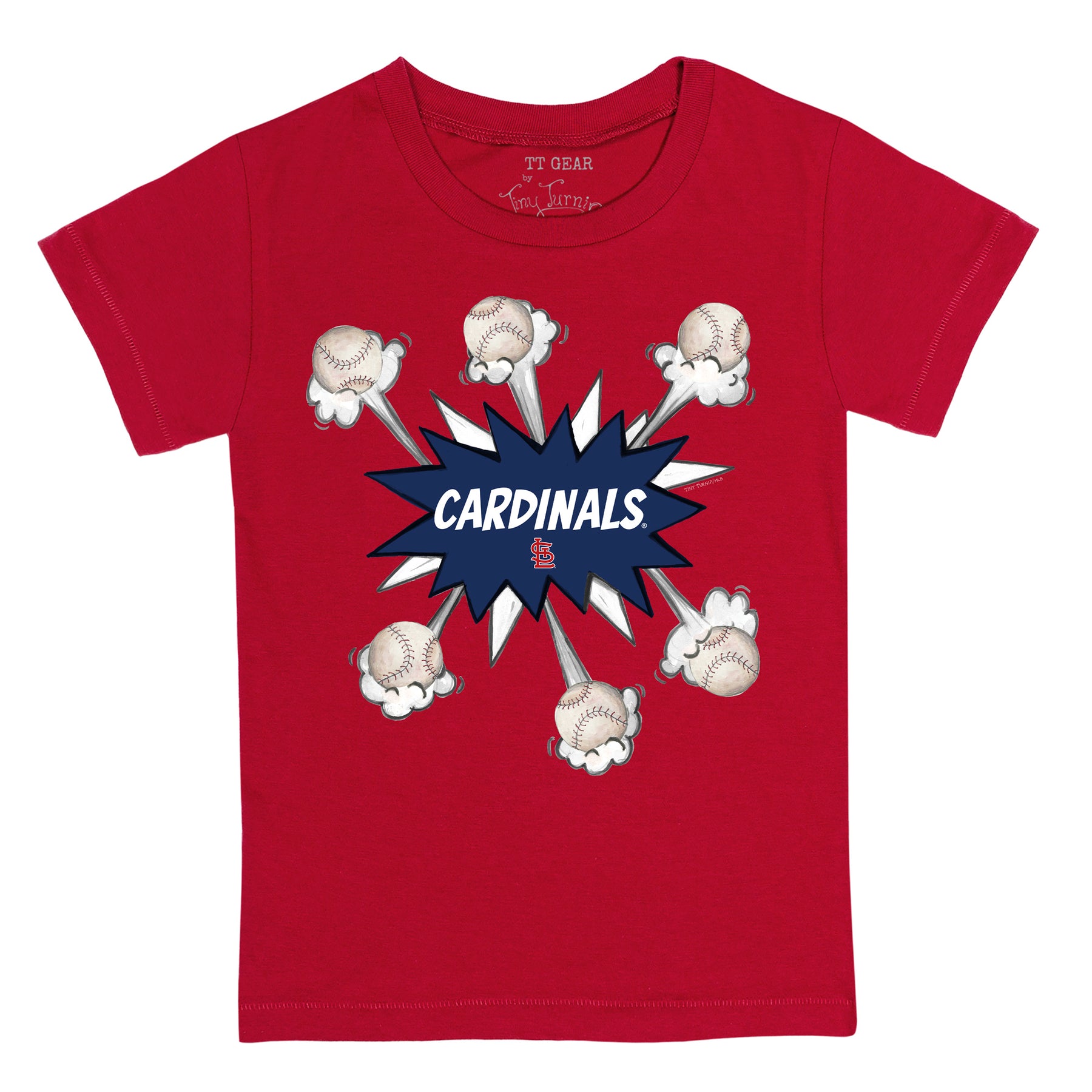 St. Louis Cardinals Tiny Turnip Toddler Slugger Raglan 3/4 Sleeve T-Shirt -  White/Black
