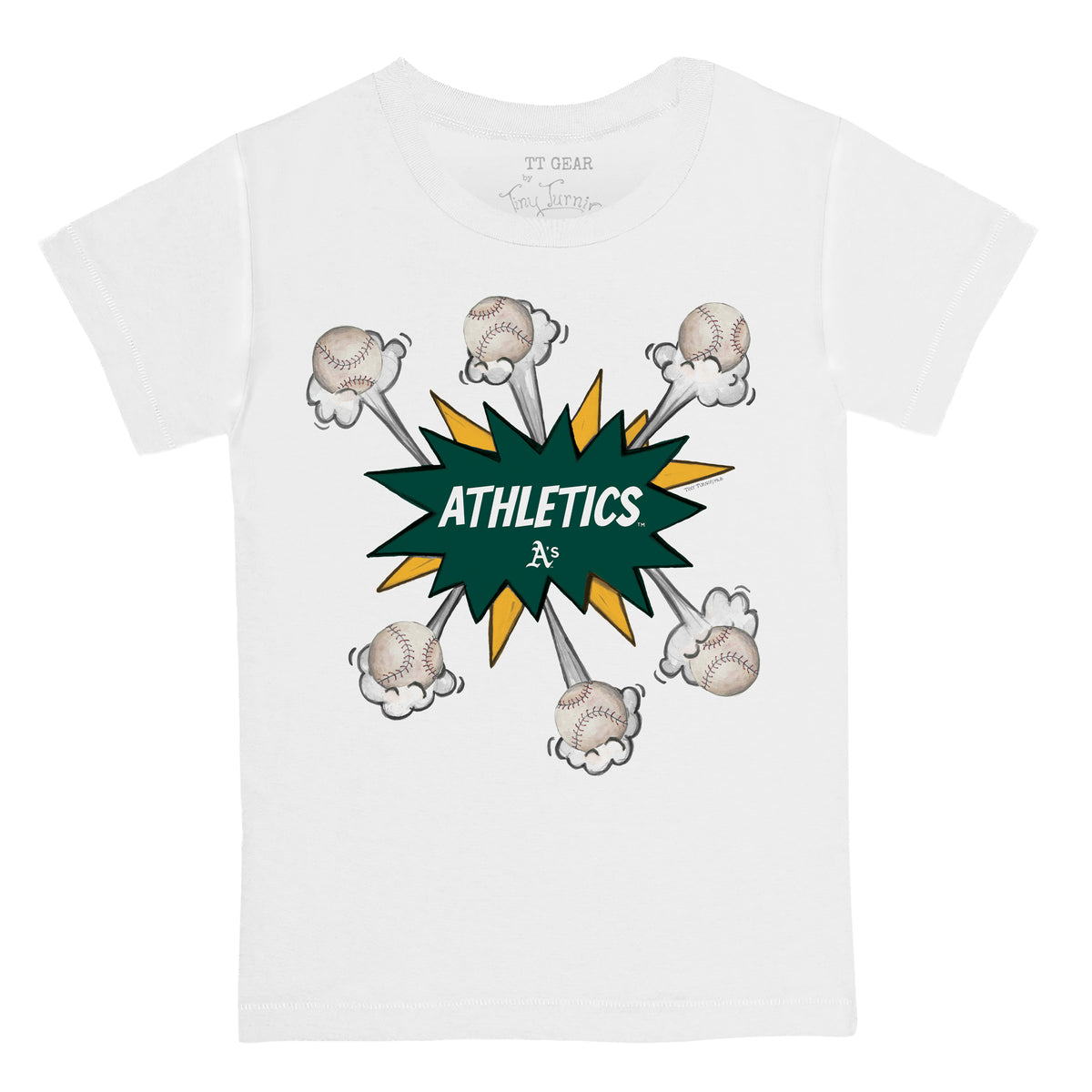 Oakland Athletics Baseball Pow Tee Shirt
