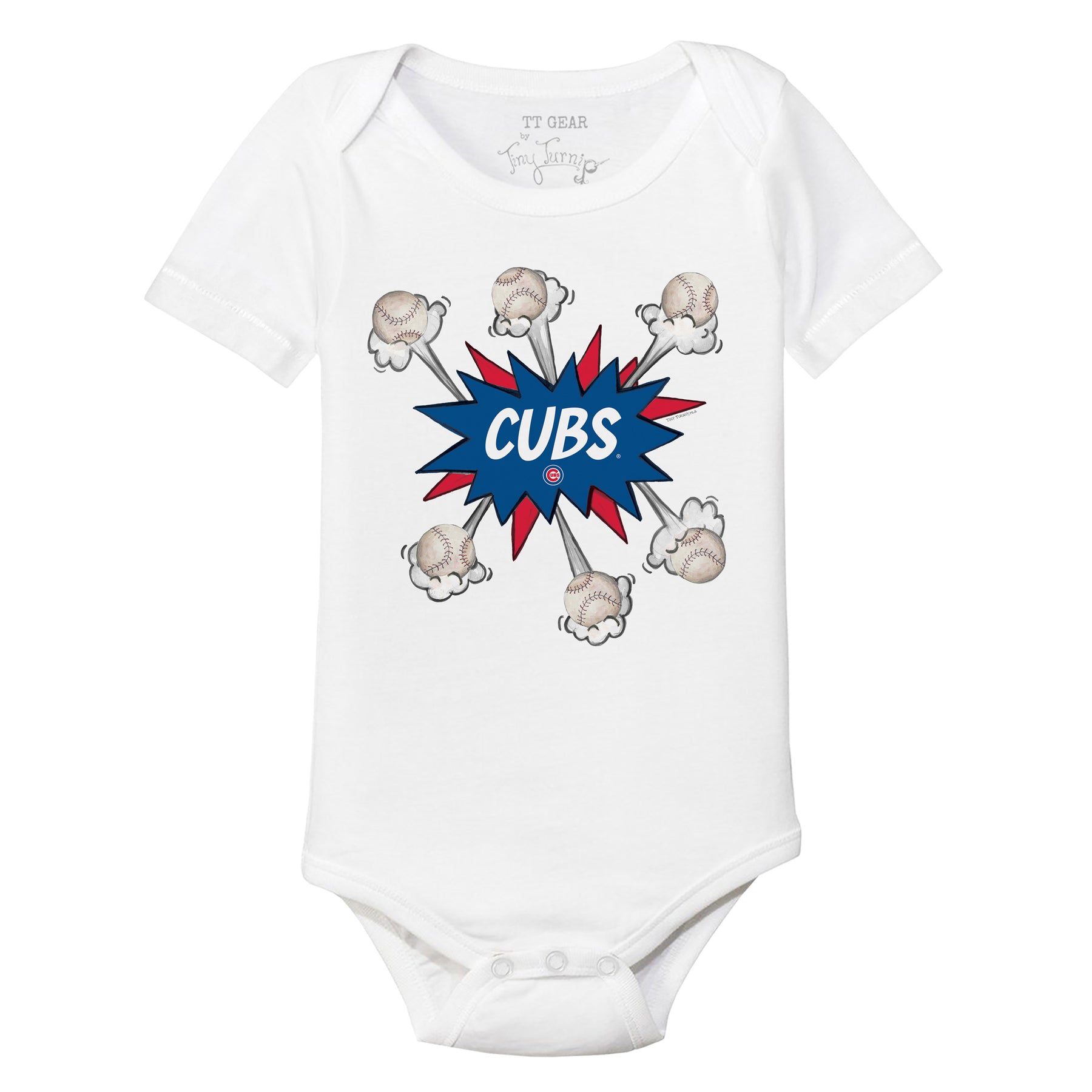 Chicago Cubs Baseball Pow Short Sleeve Snapper