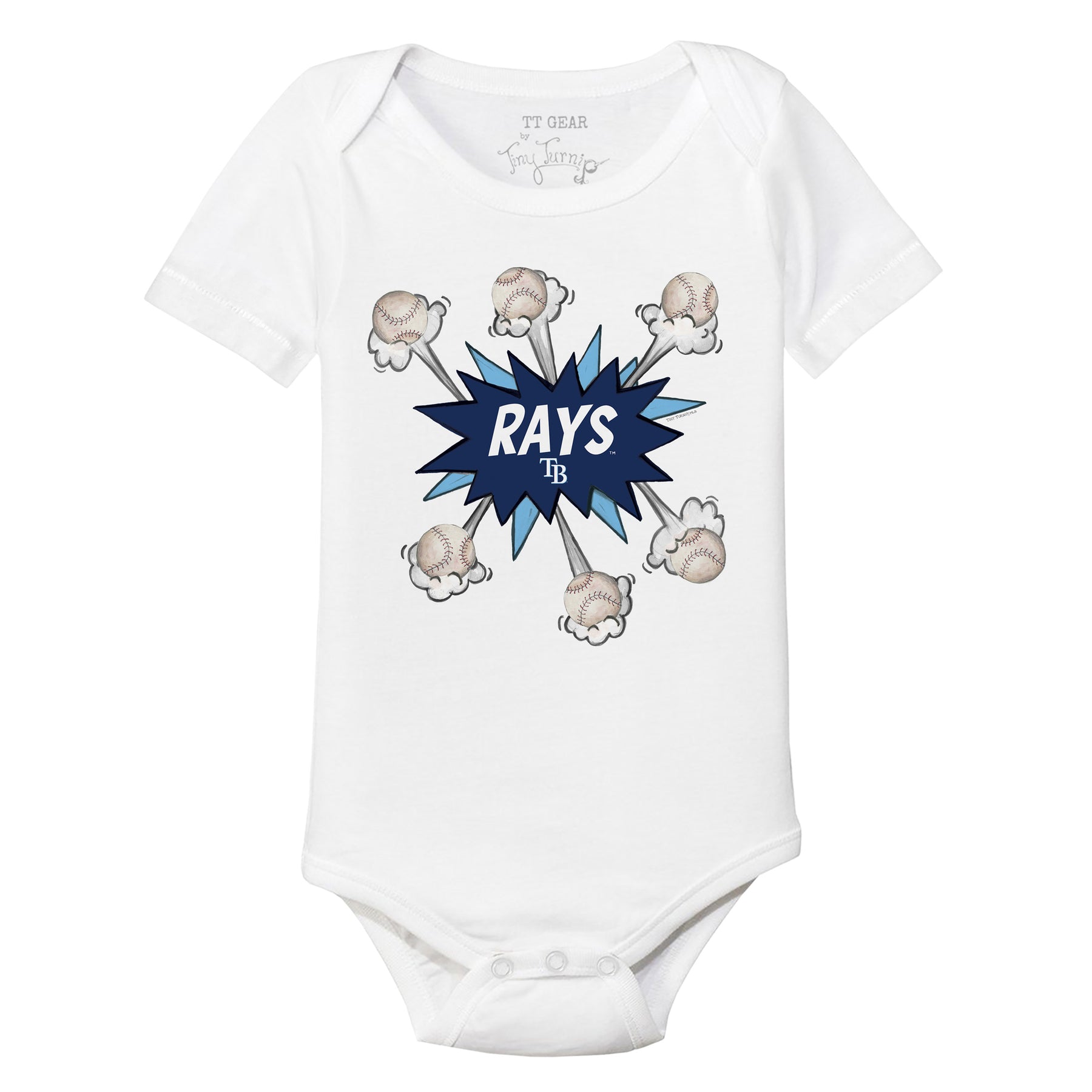 Tampa Bay Rays Baseball Pow Short Sleeve Snapper