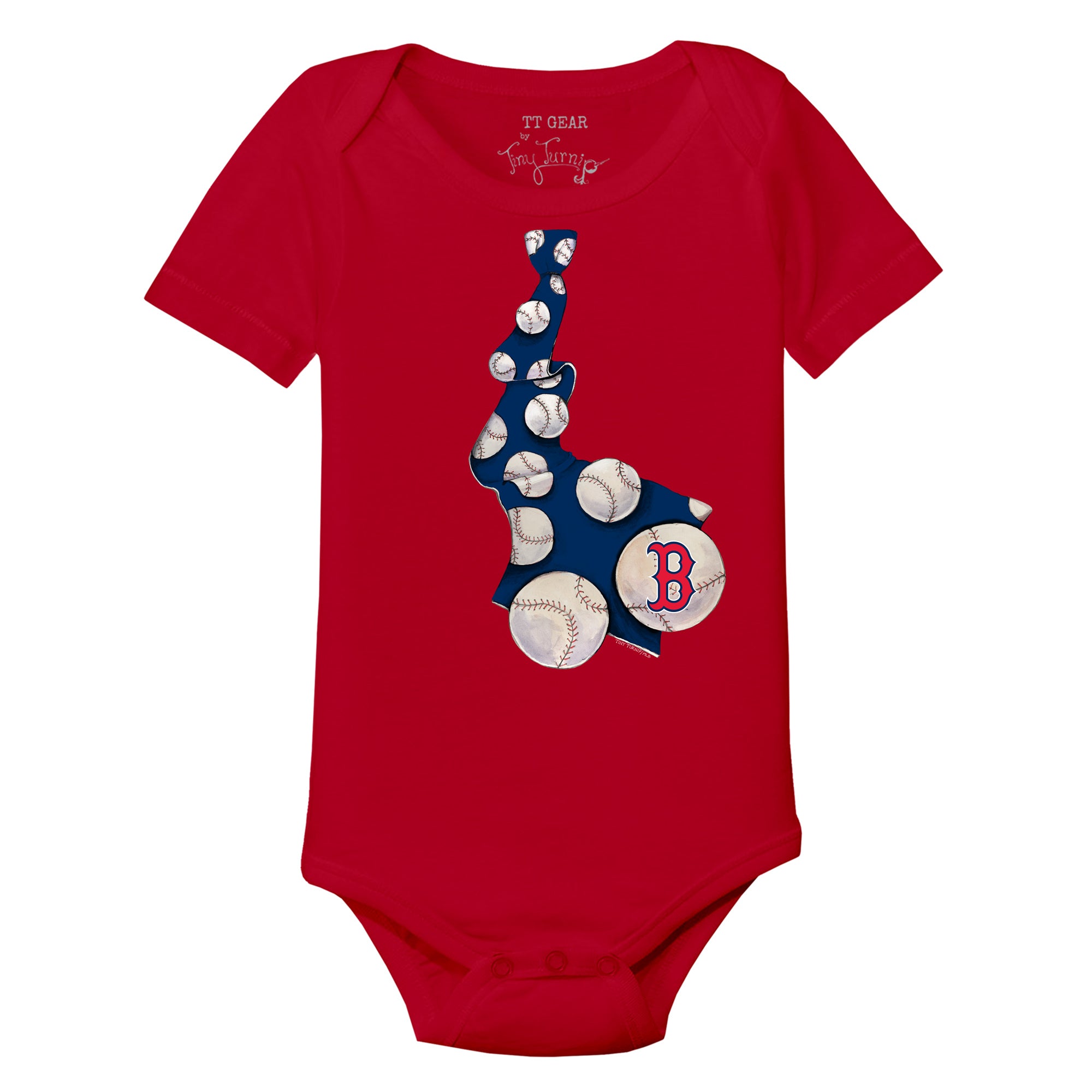 Boston Red Sox Tiny Turnip Infant Baseball Bow T-Shirt - Red