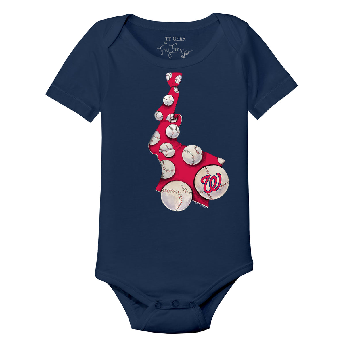Washington Nationals Baseball Tie Short Sleeve Snapper