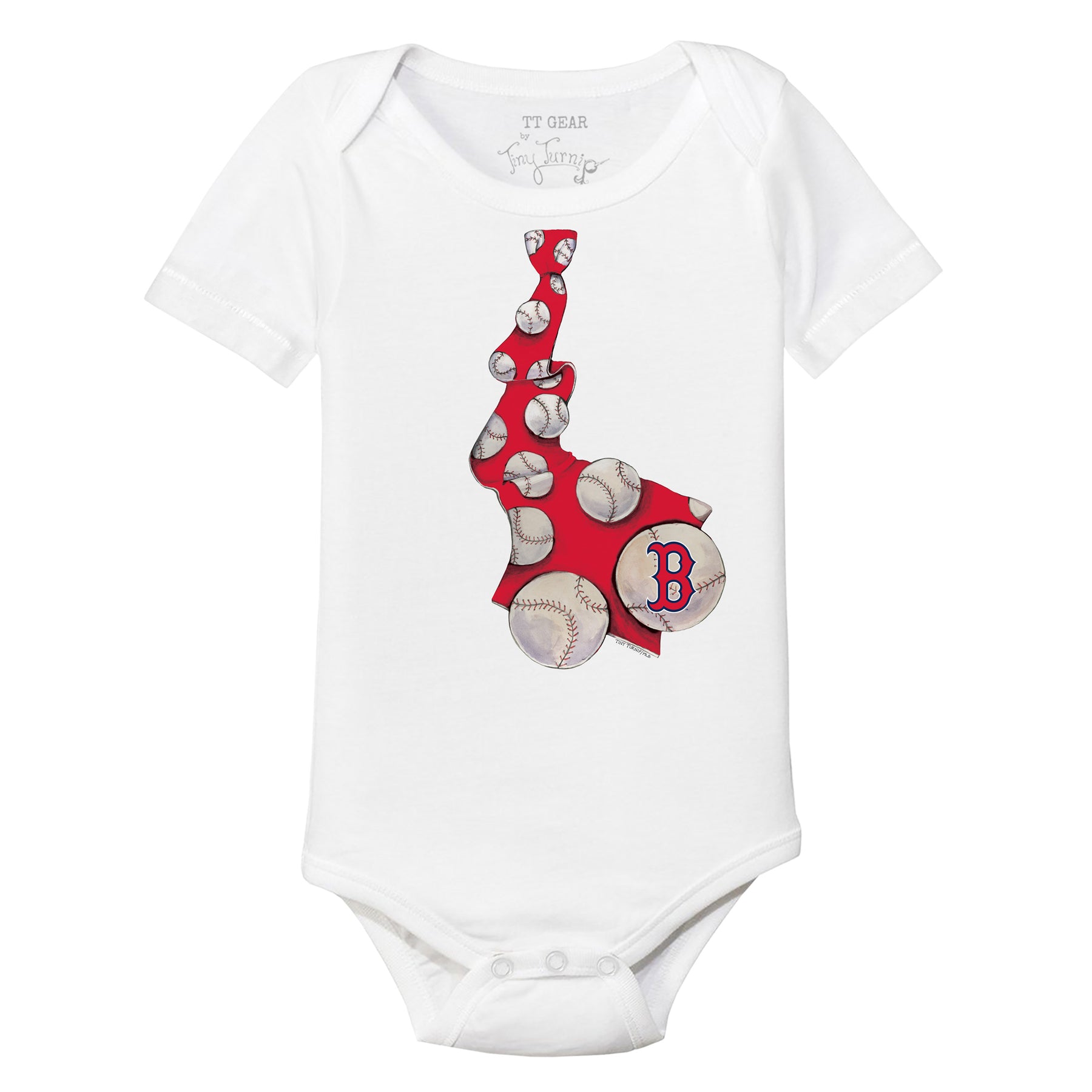 Boston Red Sox Baseball Tie Short Sleeve Snapper