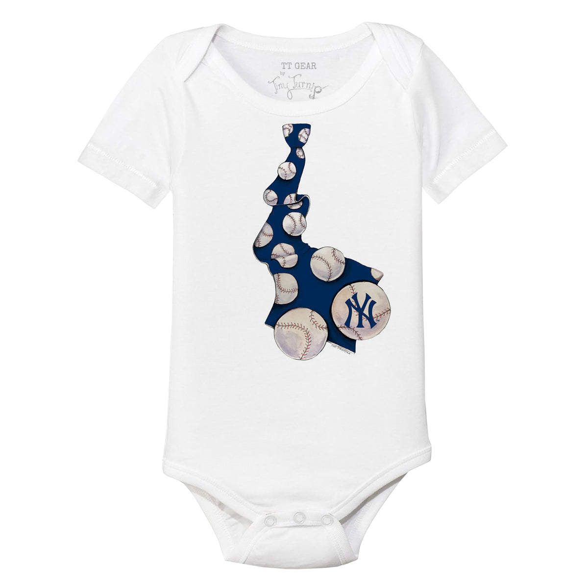 New York Yankees Baseball Tie Short Sleeve Snapper