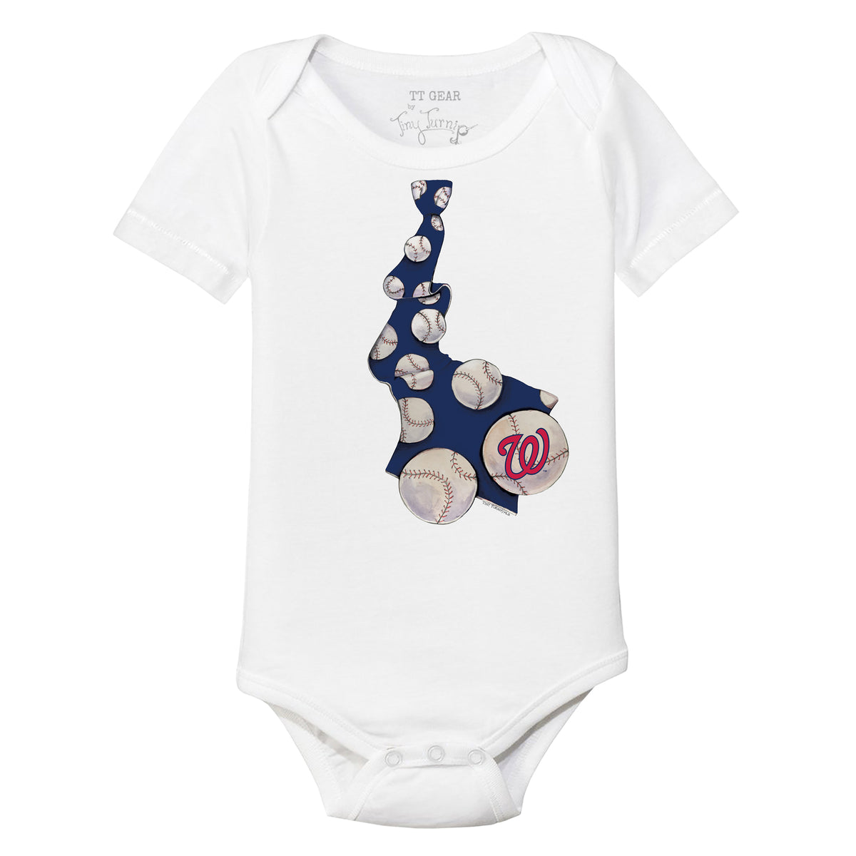 Washington Nationals Baseball Tie Short Sleeve Snapper