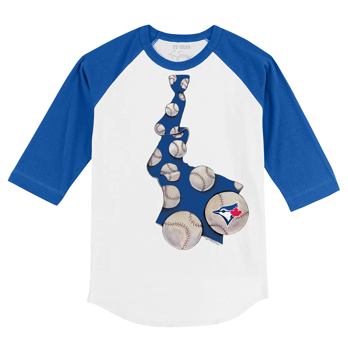 Toronto Blue Jays Tie 3/4 Royal Blue Sleeve Raglan