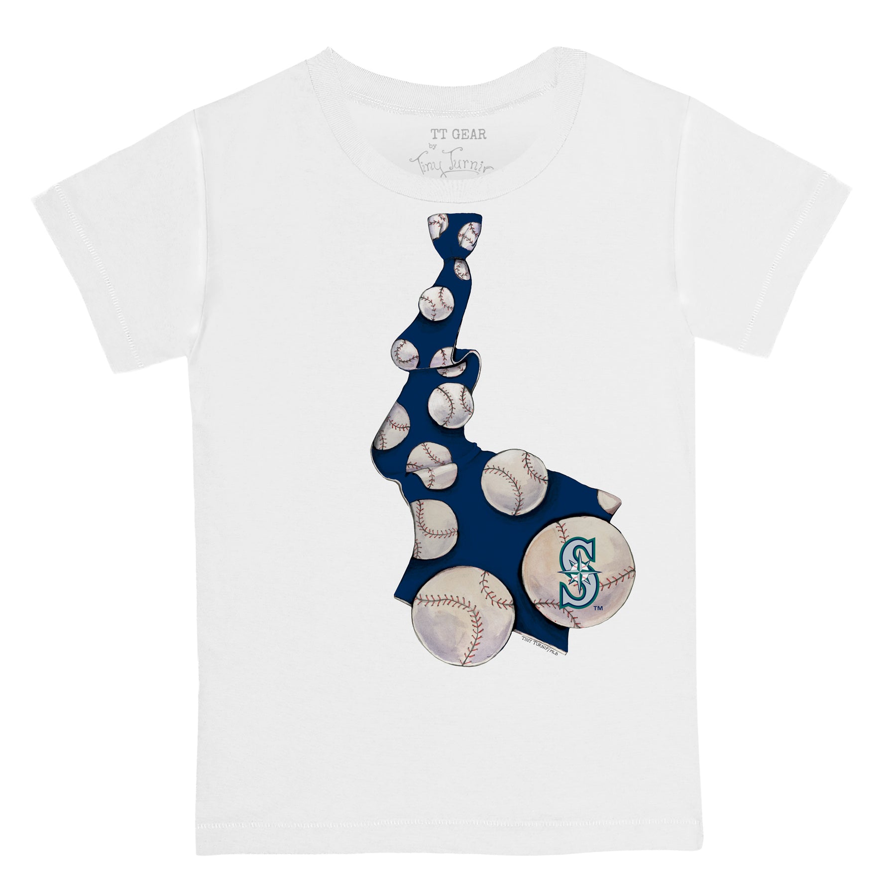 Tiny Turnip Seattle Mariners Slugger Tee Shirt Women's Small / White