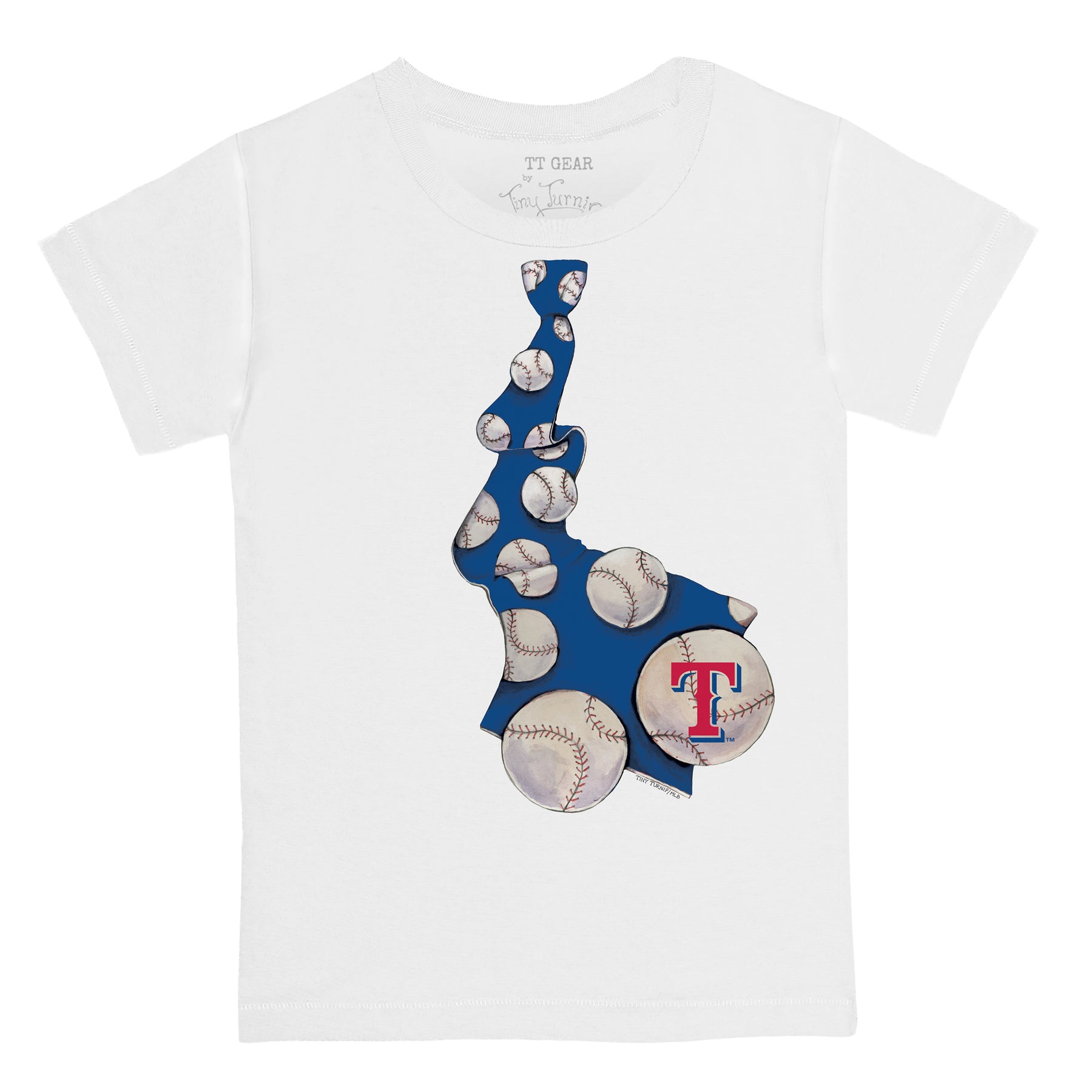Texas Rangers Baseball Tie Tee Shirt