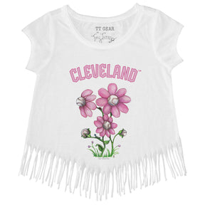 Cleveland Guardians Blooming Baseballs Fringe Tee