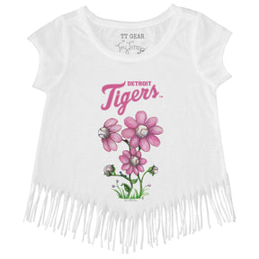 Detroit Tigers Blooming Baseballs Fringe Tee