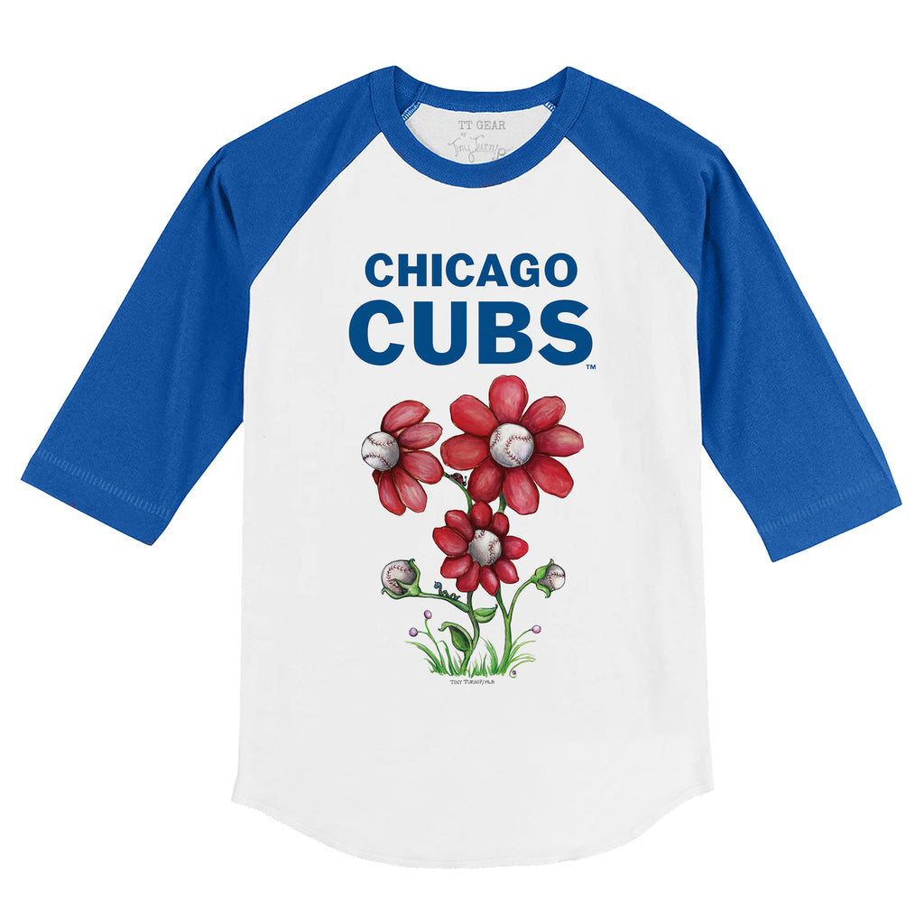 Lids Chicago Cubs Tiny Turnip Toddler Stitched Baseball 3/4-Sleeve Raglan T- Shirt - White/Royal