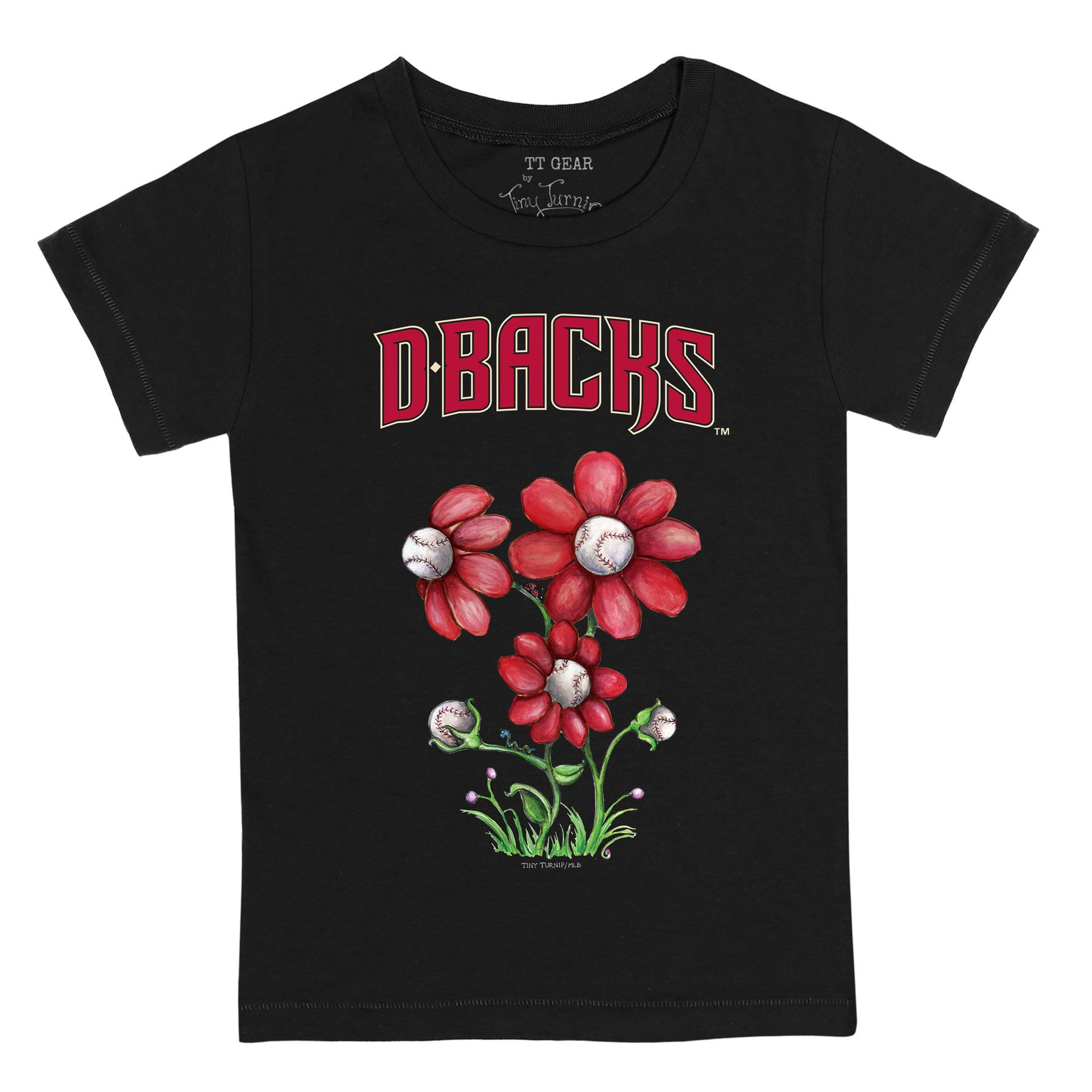 Arizona Diamondbacks Blooming Baseballs Tee Shirt