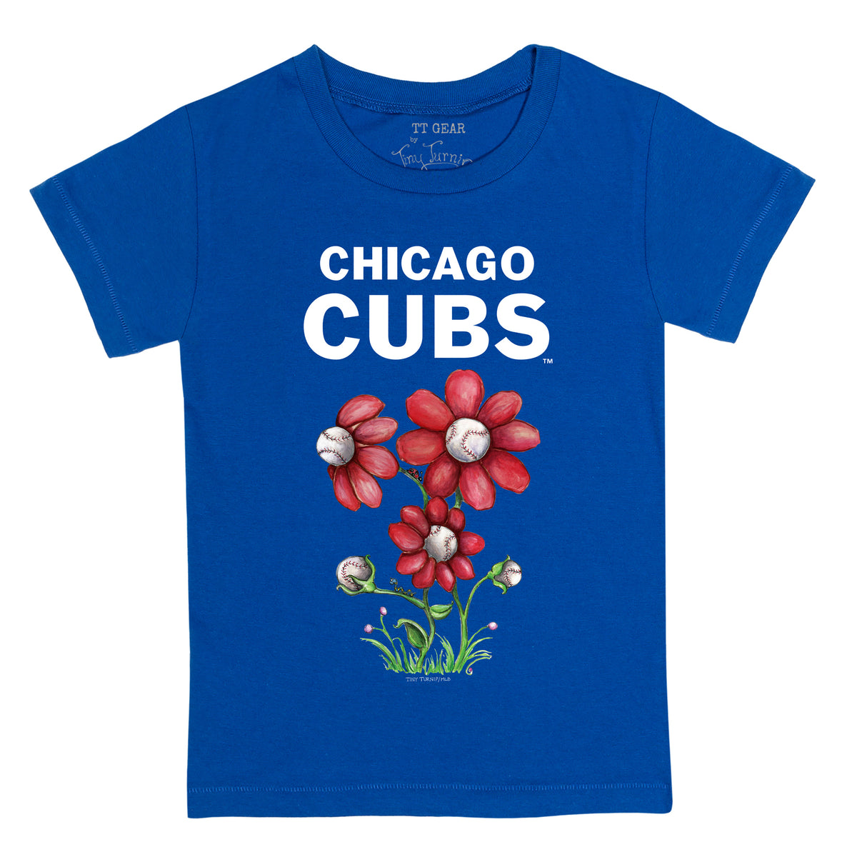 Chicago Cubs Blooming Baseballs Tee Shirt