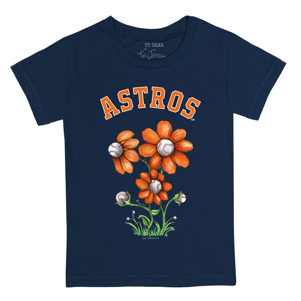 Houston Astros Blooming Baseballs Tee Shirt