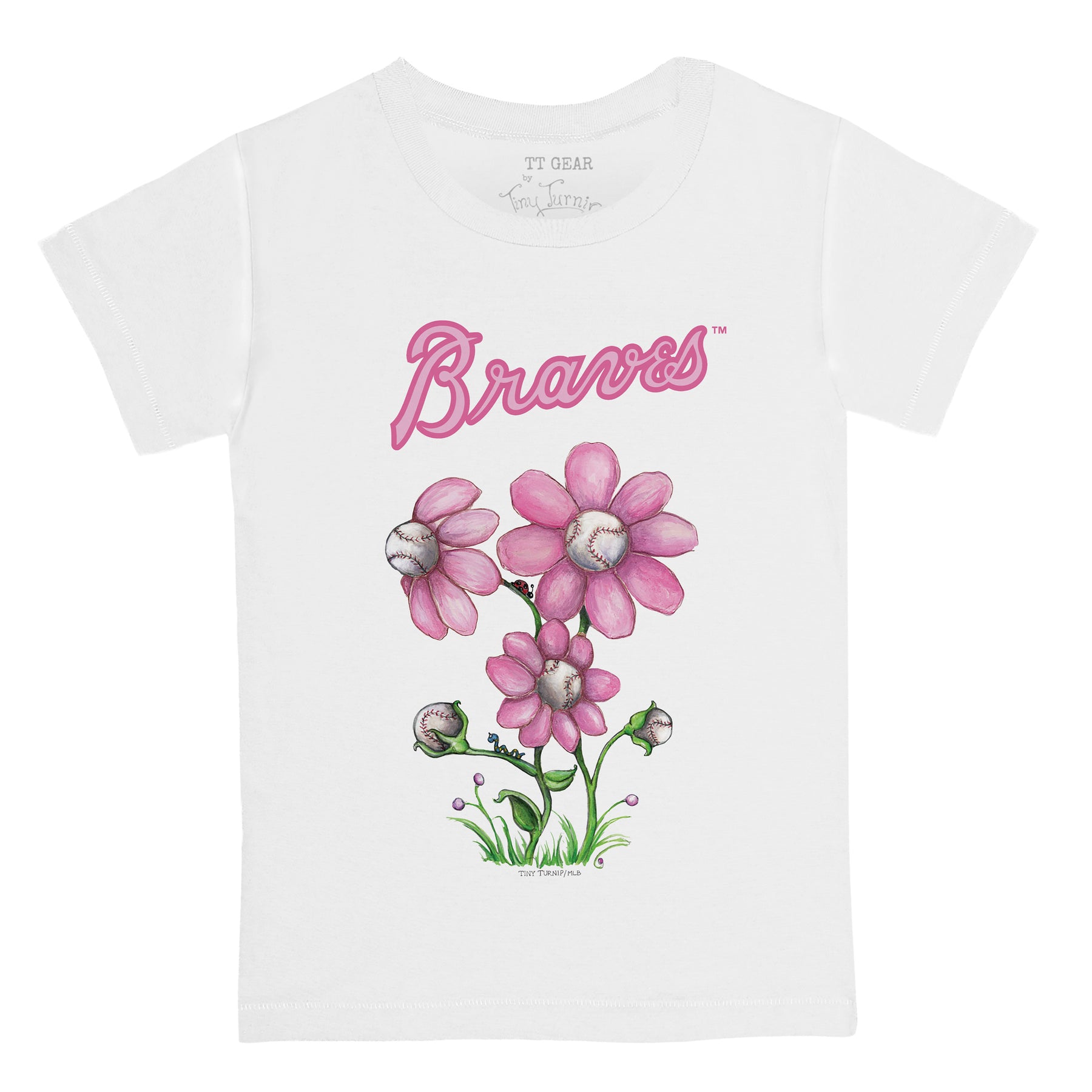 Lids Atlanta Braves Tiny Turnip Girls Toddler Triple Scoop Fringe T-Shirt -  White