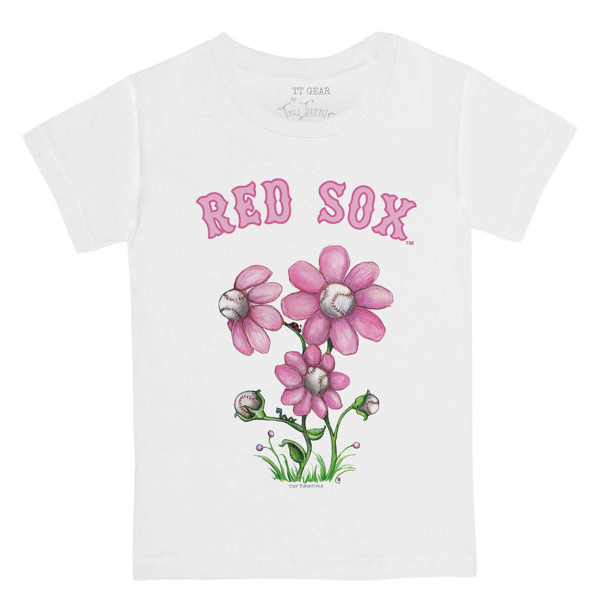 Boston Red Sox Blooming Baseballs Tee Shirt