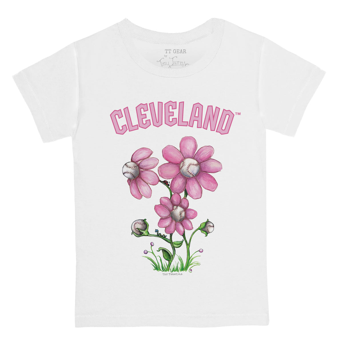 Cleveland Guardians Blooming Baseballs Tee Shirt