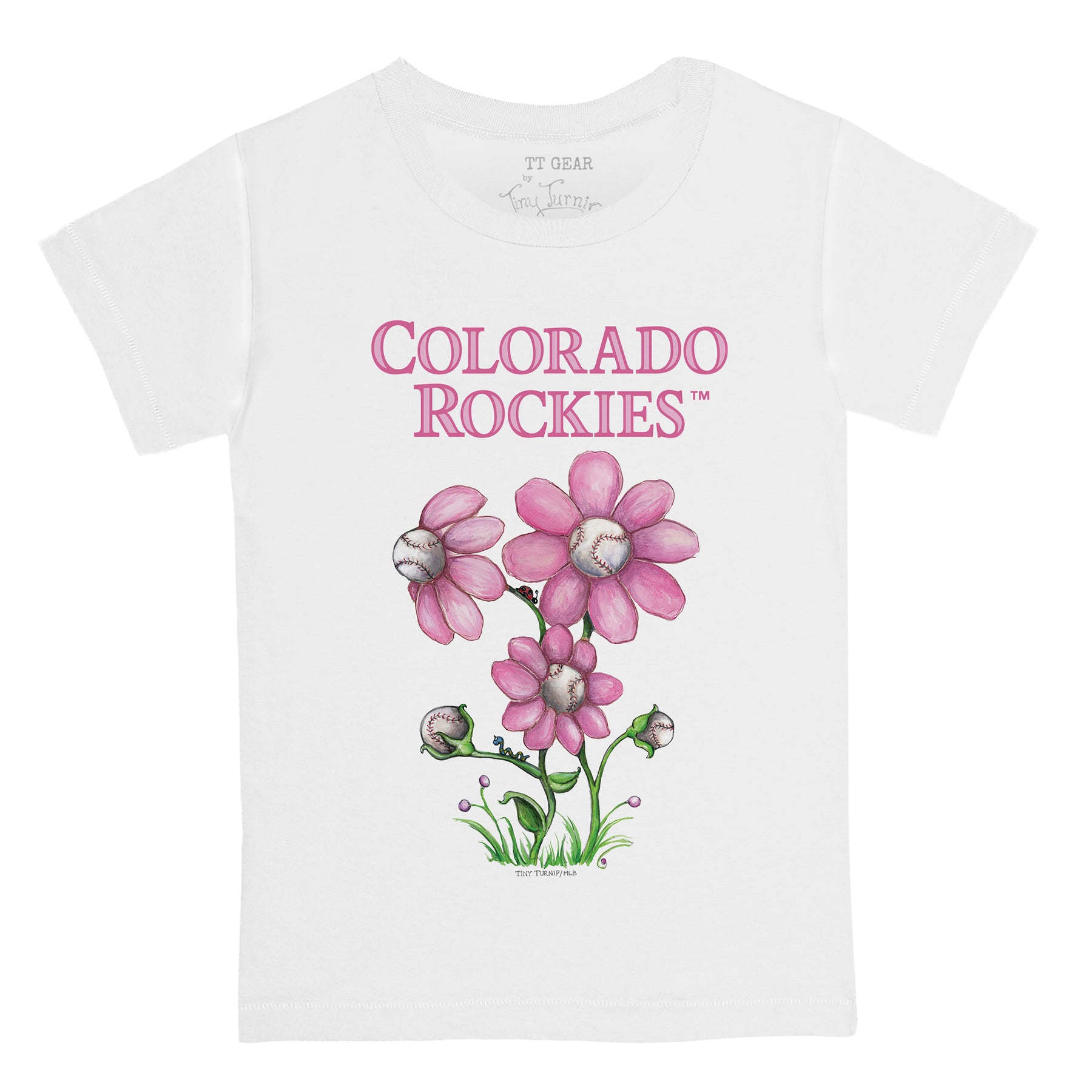 Colorado Rockies Blooming Baseballs Tee Shirt