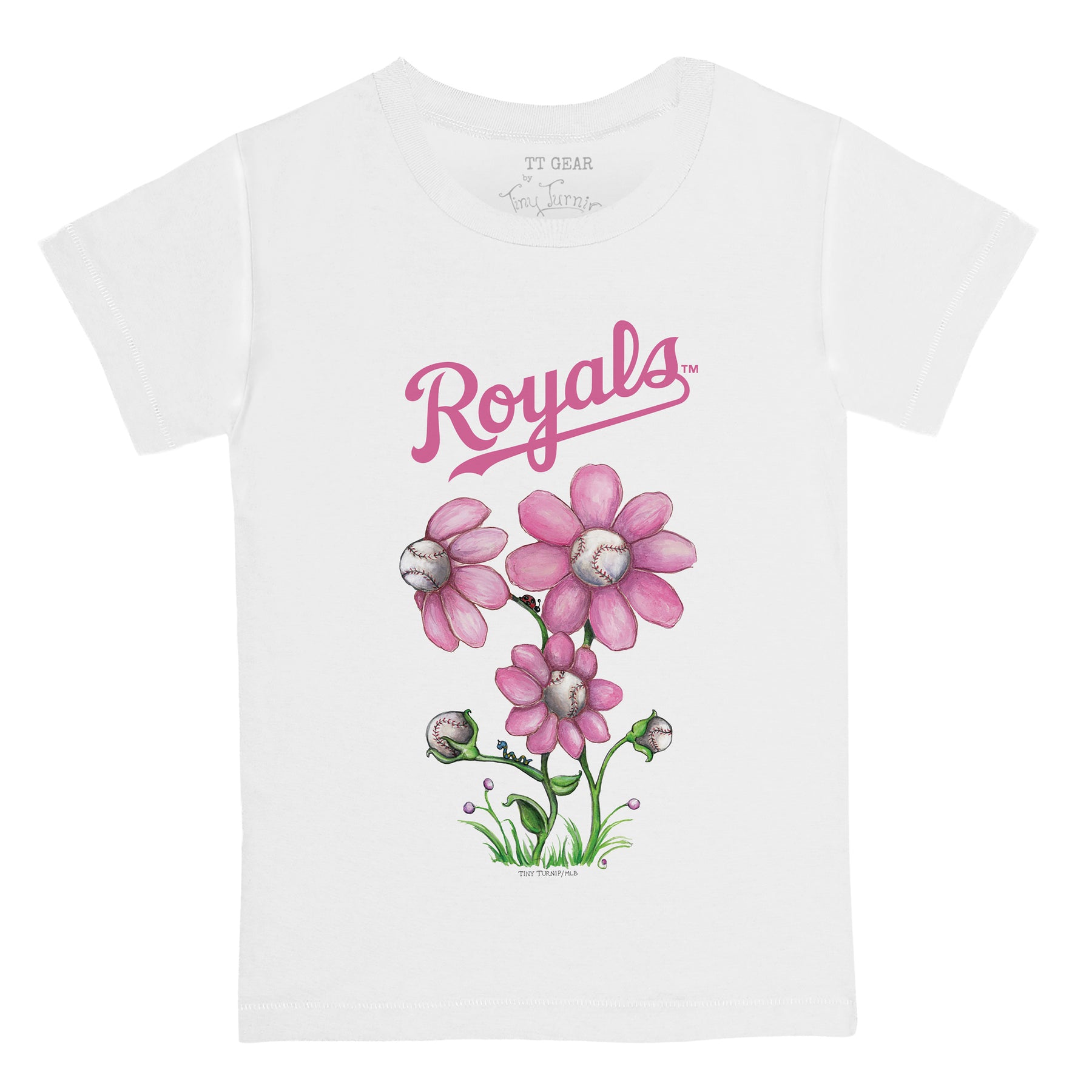 Kansas City Royals Blooming Baseballs Tee Shirt 12M / White