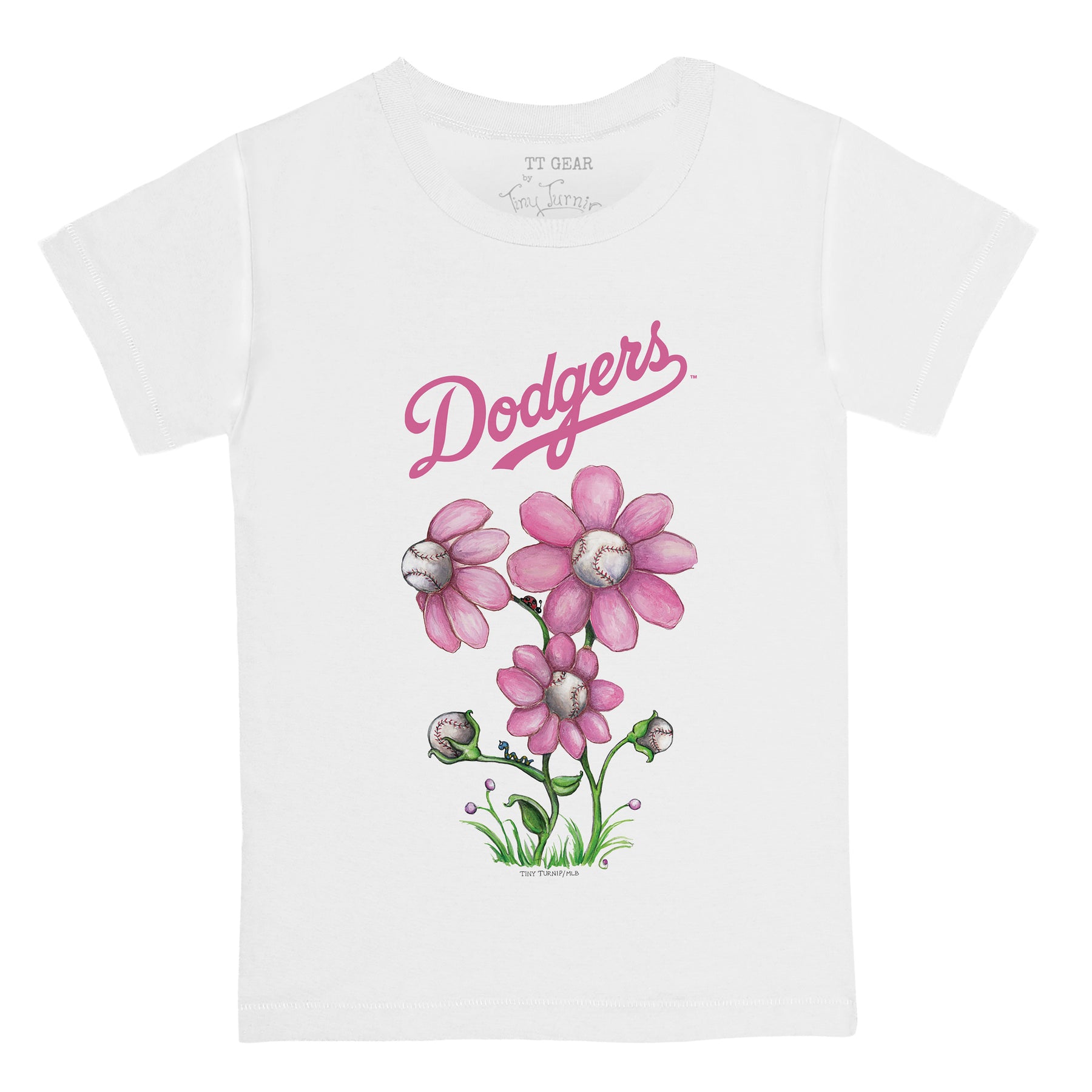 Los Angeles Dodgers Blooming Baseballs Tee Shirt