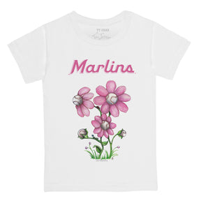 Miami Marlins Blooming Baseballs Tee Shirt