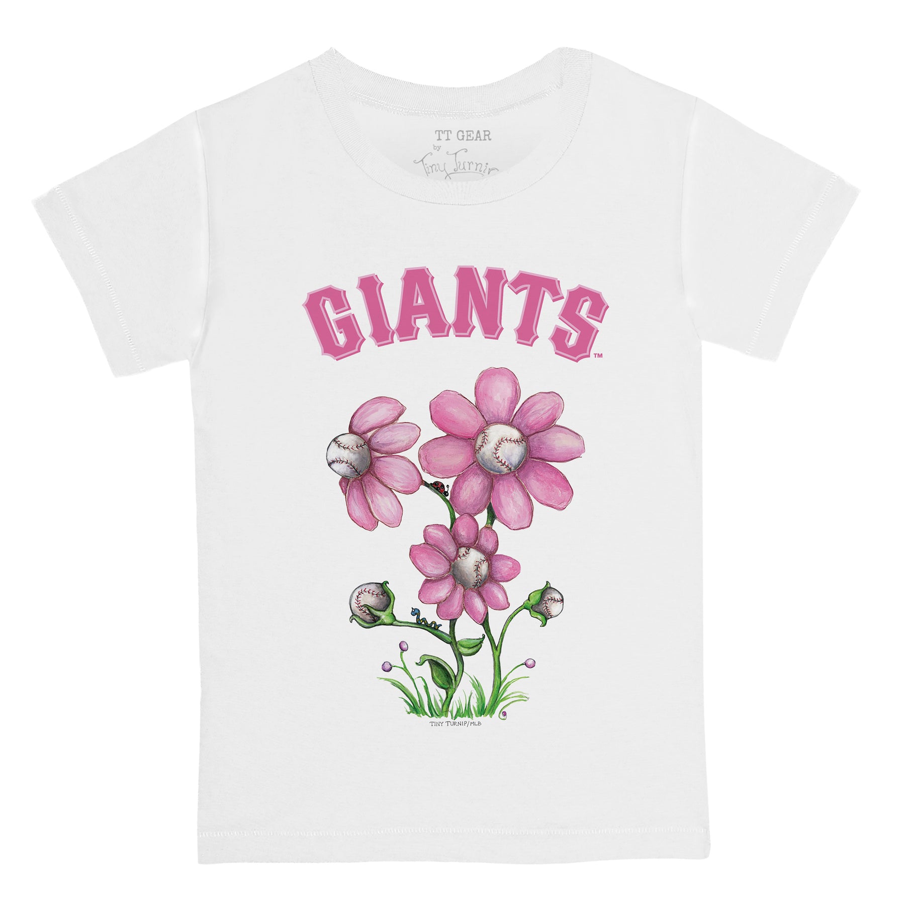 San Francisco Giants Blooming Baseballs Tee Shirt 2T / White
